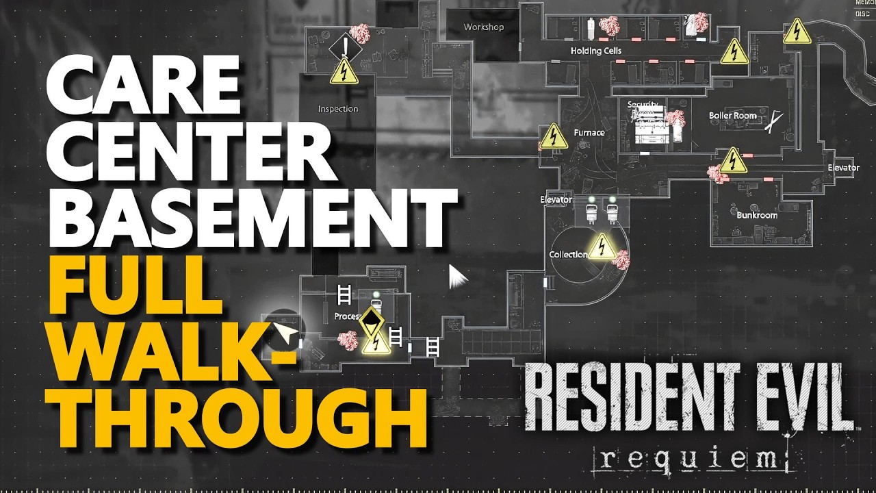 Care Center Basement FULL WALKTHROUGH Resident Evil Requiem 9