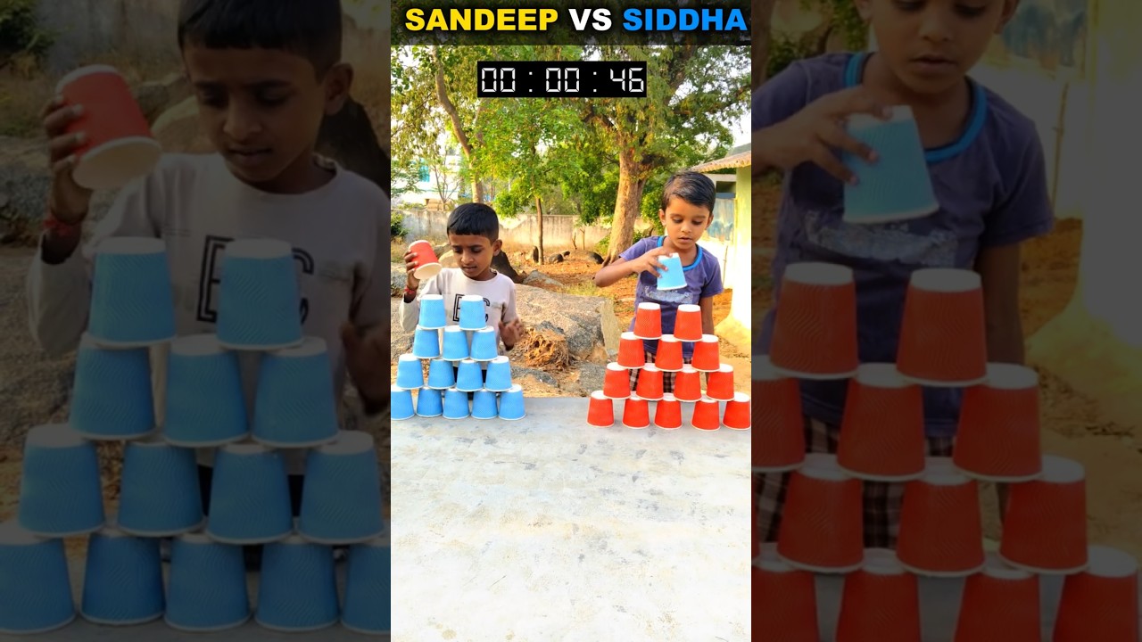 1 VS 1 CUP PYRAMID PART - 66 #viral #tiktokeffects #games #gameplay #funny #shorts