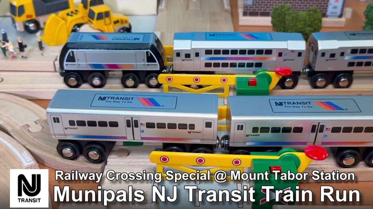 Munipals New Jersey Transit Railway Crossing Train Run At Mount Tabor - ALP46 Comet V Multilevel