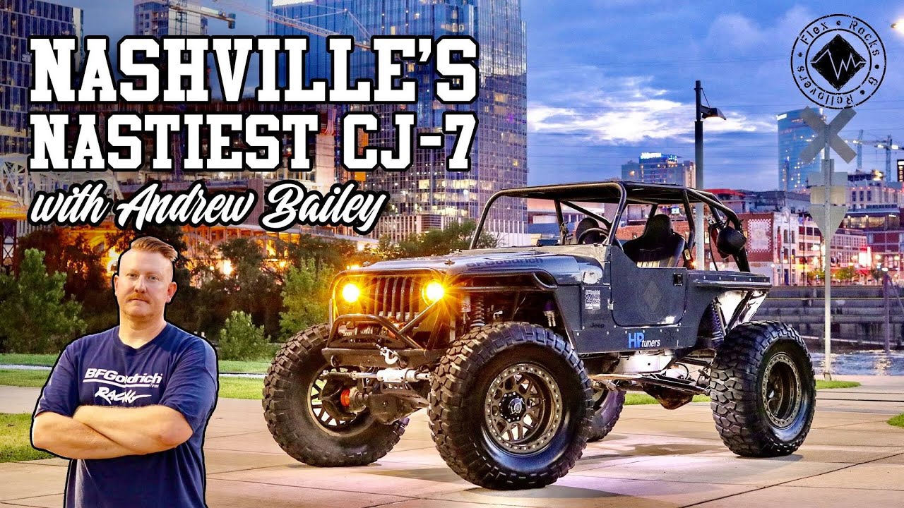 Nashville's Nastiest Jeep CJ 7 | V8, One Tons and 42's | Andrew Bailey's Rock Crawler