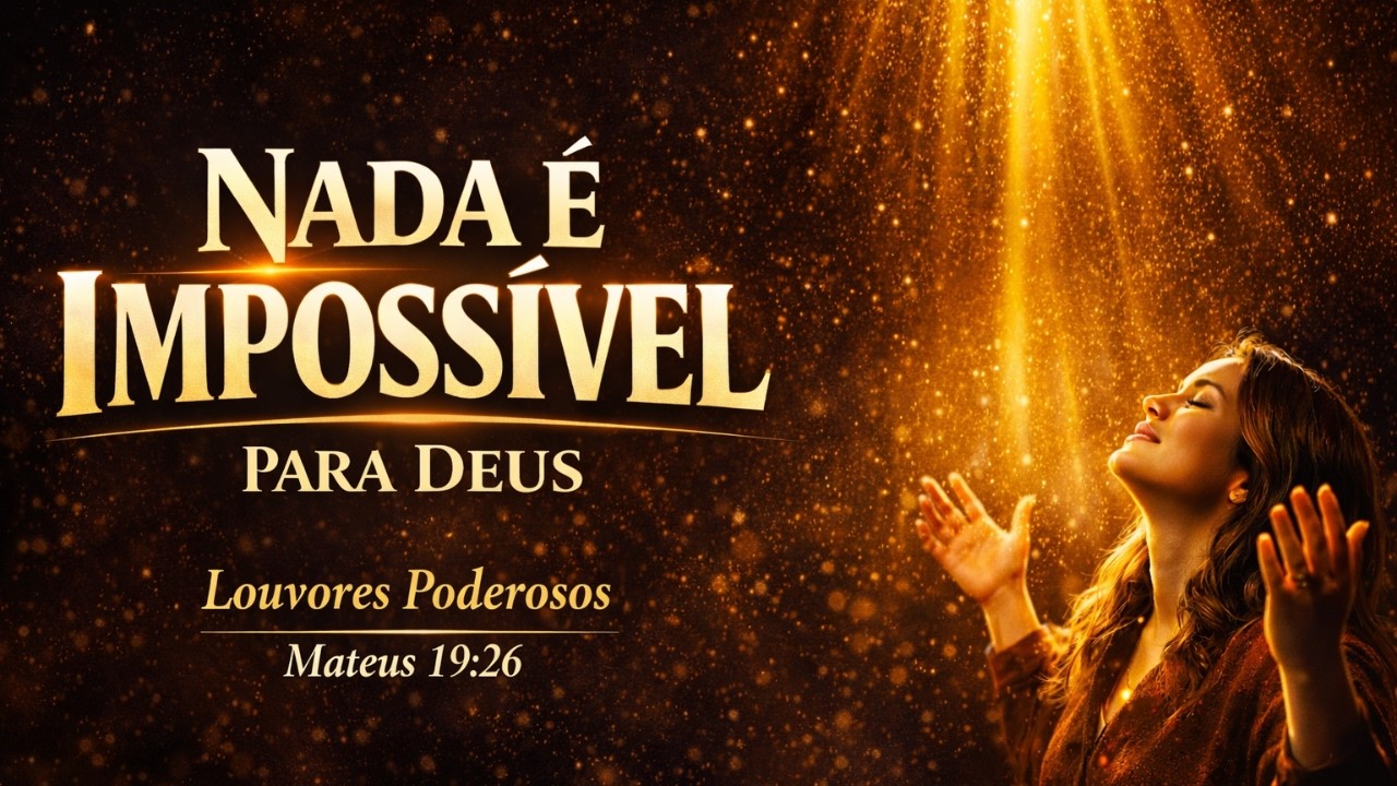 ✨ NADA É IMPOSSÍVEL PARA DEUS 🙏 Louvores Poderosos de Fé | Mateus 19:26