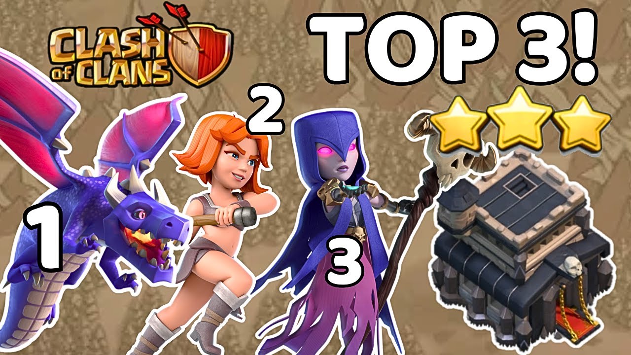 Melhores Ataques CV9: FORTE e Fácil De Usar! - Funciona Guerra/Liga/Push [Clash Of Clans]
