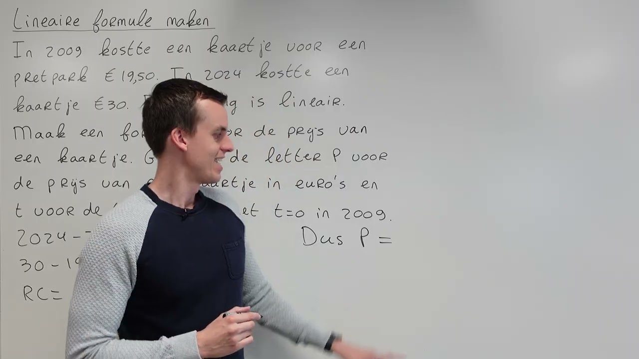 Lineaire formule maken (4 VMBO-KGT)