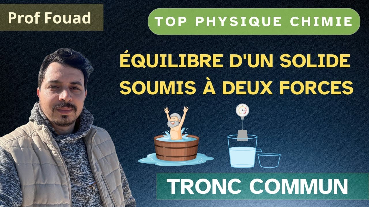 équilibre d'un solide soumis à deux forces tronc commun