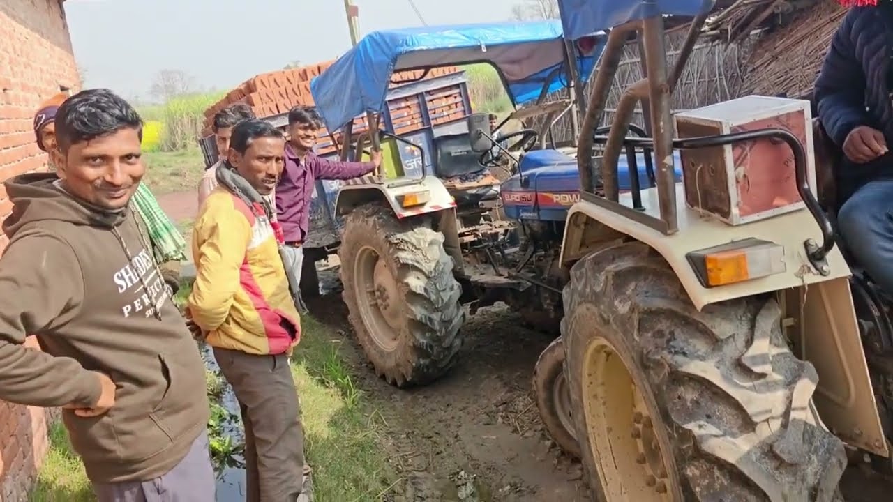 tractor 🚜 nikal ne gaye 😱 eeta se bhari trolley fas gayi 