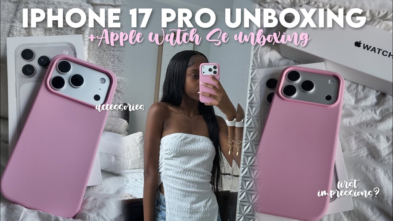 iPHONE 17 PRO UNBOXING +APPLE WATCH SE3 l *setup & customization, comparison, & honest review