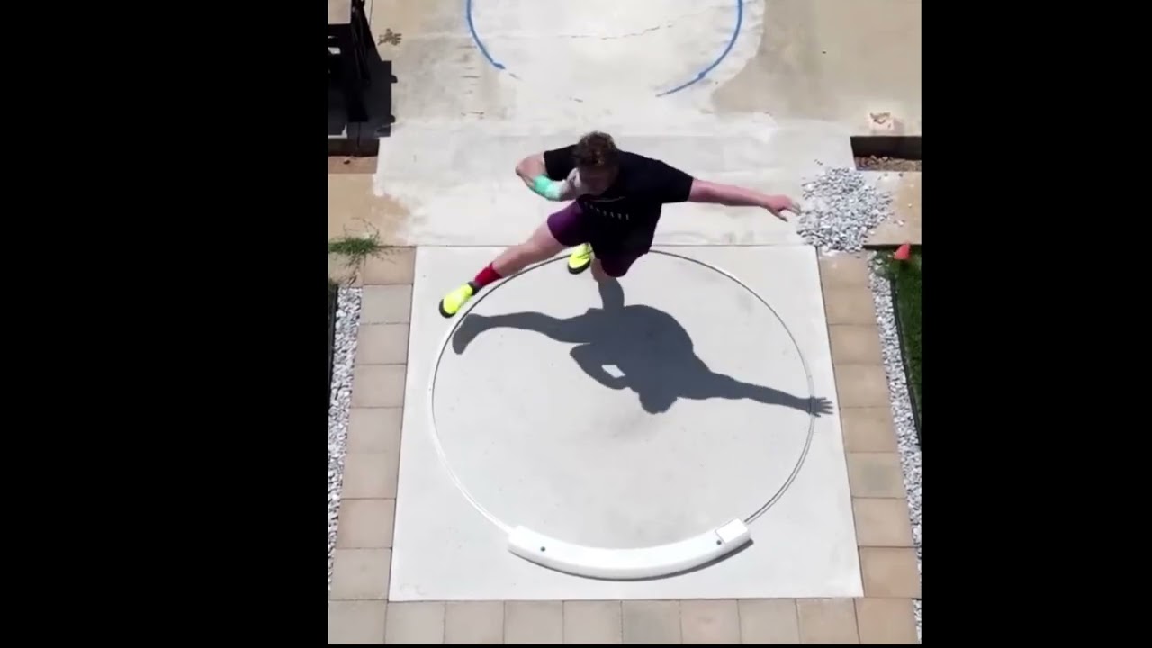 Analysis of Ryan Crouser Top View Practice Shot Put Throw