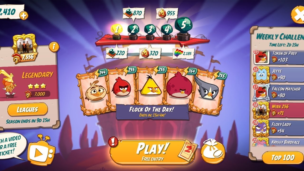 Angry Birds 2 Arena Today: Only Chuck who is not near by Girls! 🤣😁🤭