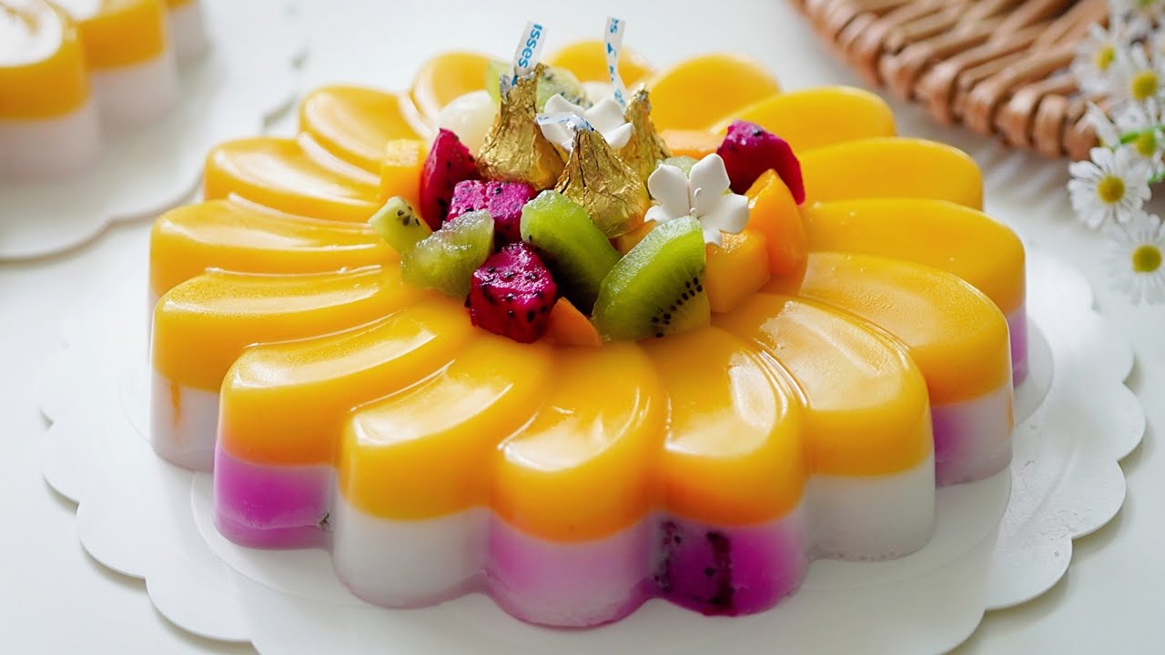 Красивый фруктовый желейный торт ❤ (Beautiful Fruit Jelly Cake)