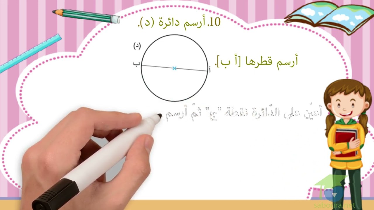 ﺍﻟﻤﺴﺘﻮﻯ ﺍﻟﺨﺎﻣﺲ ﺭﻳﺎﺿﻴﺎﺕ ـ الدرس 14 ـ ﺃﺗﻌﺮّﻑ ﺍﻟﺪّﺍﺋﺮﺓ ﻭ ﺍﻟﻘﺮﺹ ﺍﻟﺪّﺍﺋﺮﻱ2