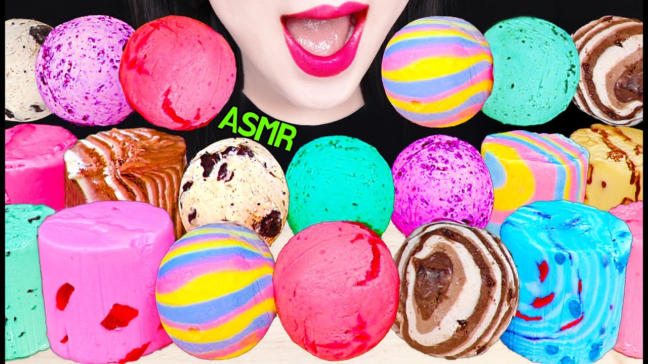 ASMR LOLLIES ICE CREAM *BASKIN ROBBINS 31 롤리스 아이스크림, 베라 아이스크림 먹방 EATING SOUNDS