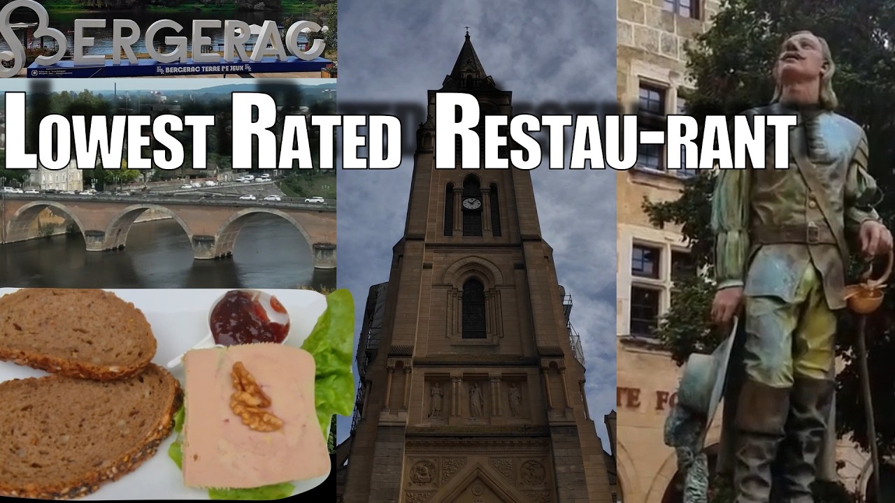 🦆Exploring Bergerac  River Views, Hidden Art & The Worst Restaurant Ever? 4K