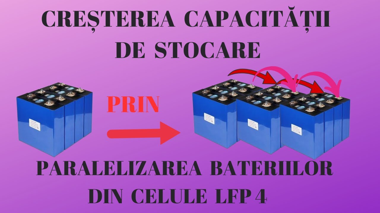 Mărirea capacității de stocare prin paralelizare baterii LFP4/Li Ion/gel
