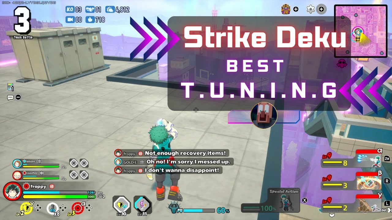 Best Strike Deku Tuning in My Hero Ultra Rumble
