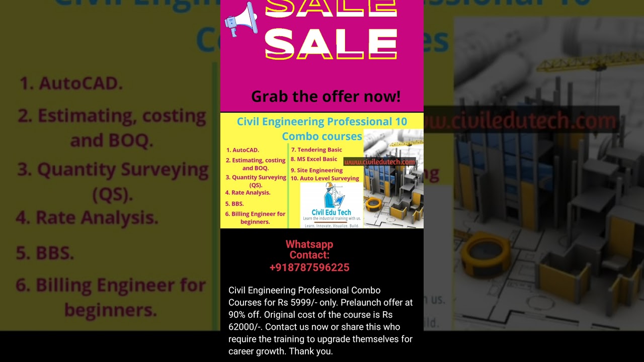 The best ever Mega combo course for Civil Engineers. 