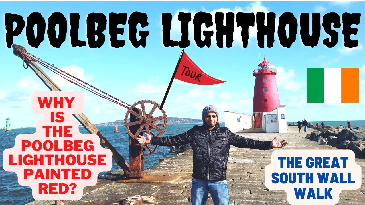 Why is the Poolbeg Lighthouse RED ? | The great south wall walk | Dublin | 4k walking tour | #dublin