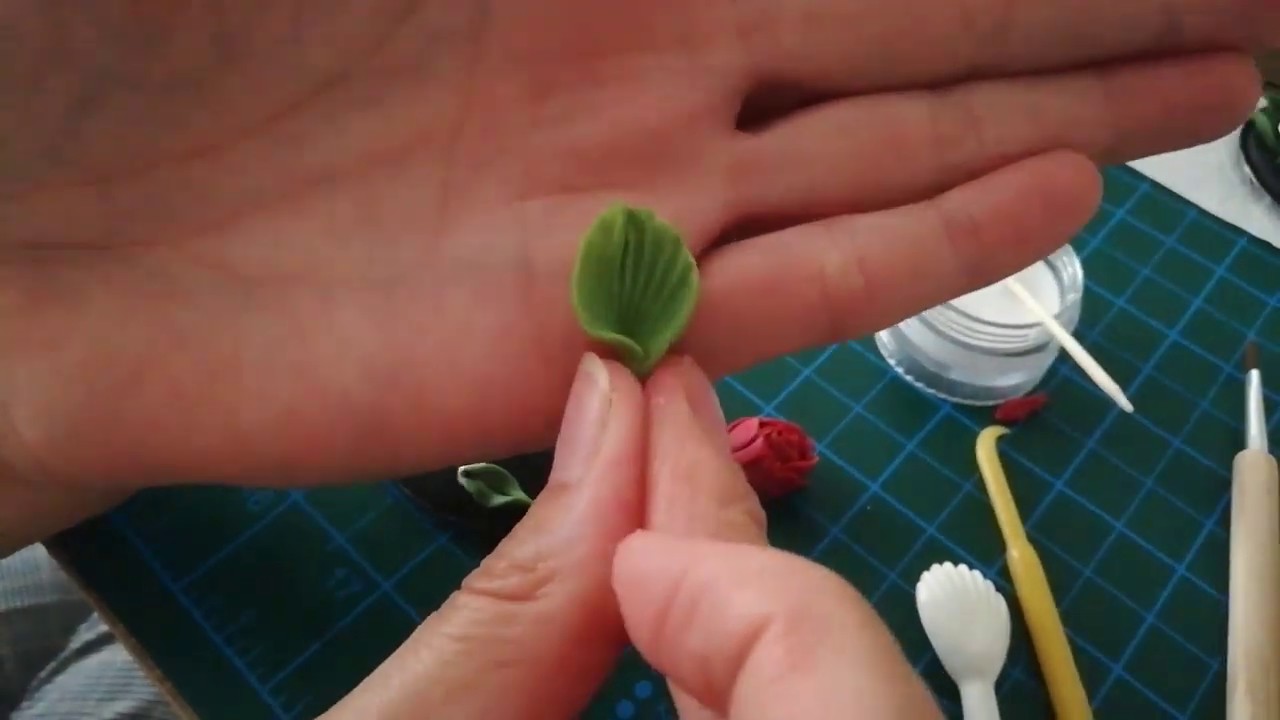 Soğuk Porselen Kolye Yapımı (Şakayıklı) - Cold Porcelain Necklace Tutorial (Peony)