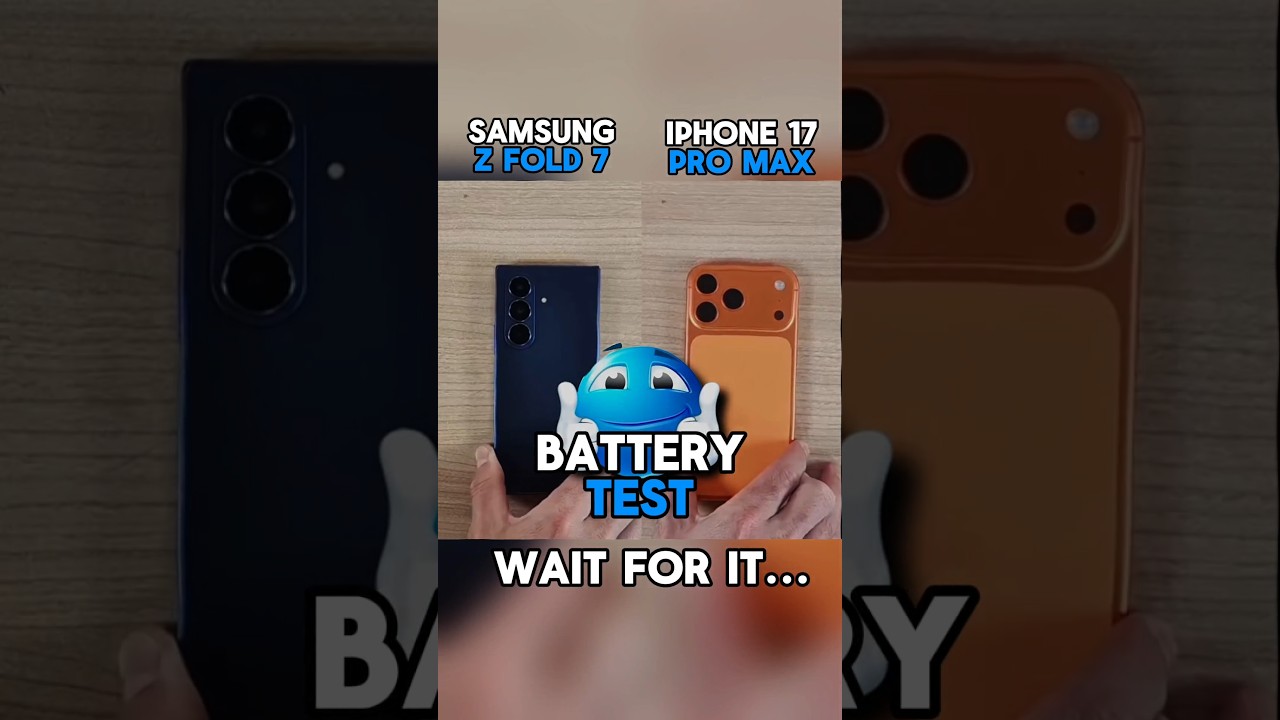 💥SAMSUNG Z FOLD 7 VS IPHONE 17 PRO MAX BATTERY TEST!!