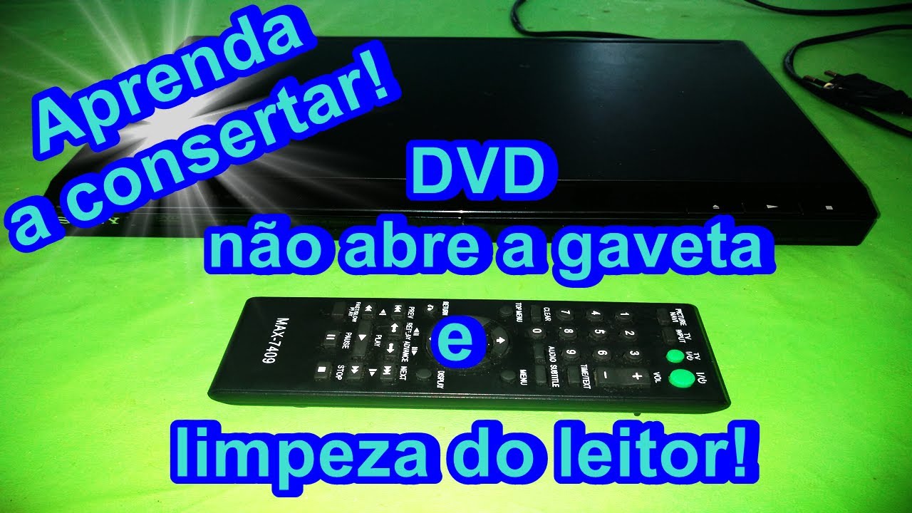 Como consertar dvd que não abre a gaveta e limpeza do leitor ( Sony DVP-SR200P)