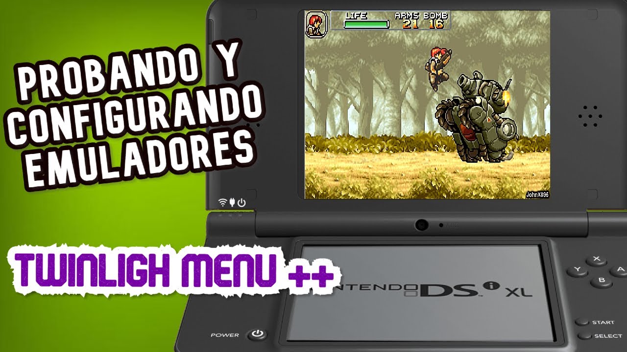 PROBANDO  EMULADORES en nintendo DSI twinlight menu (solución GBA y GENESIS/MEGADRIVE)