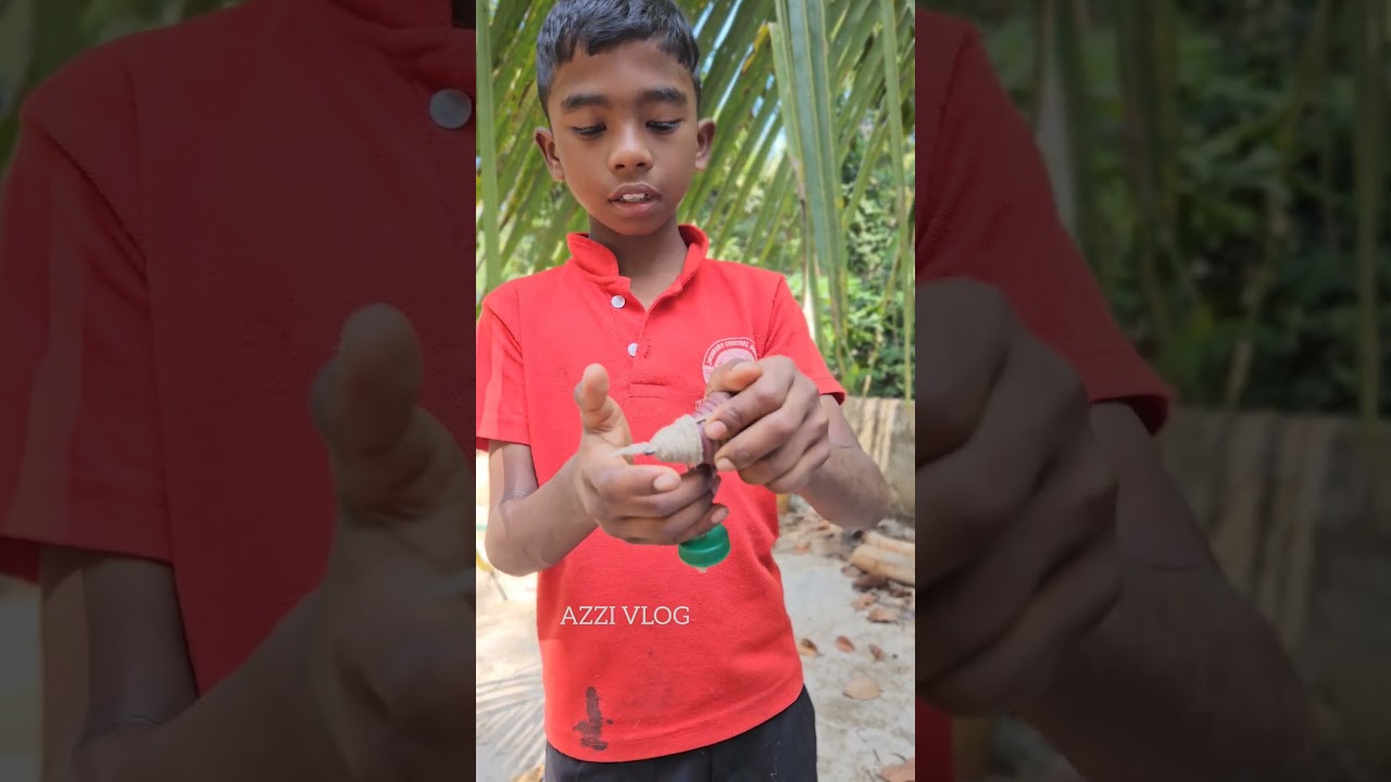 പമ്പരം കറക്കാൻ ഒരു എളുപ്പ വഴി || how to spin pambaram in malayalam || azzi vlog