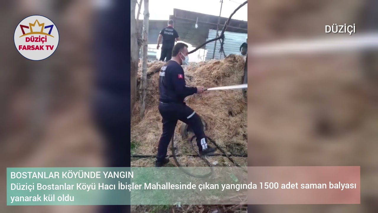 BOSTANLAR KÖYÜNDE YANGIN