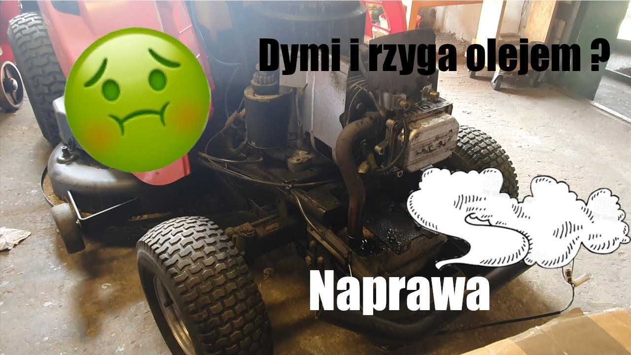 Kosiarka dymi i rzyga olejem ?🤮Przyczyny i naprawa | Briggs&Stratton | Benzyna wymieszana z olejem 😱