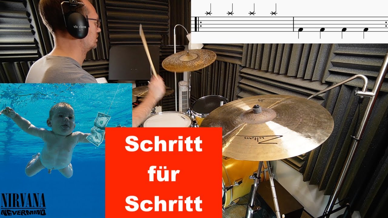 COME AS YOU ARE (Nirvana) - Schritt für Schritt am Schlagzeug gezeigt (ohne viele Worte)
