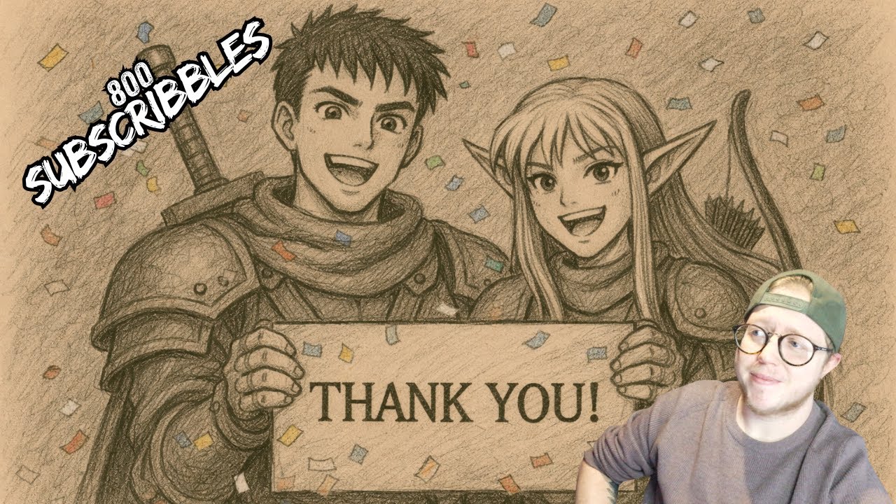 800 подписчиков! Спасибо! + Благодарность BookTube и Solo RPG Creator 🐉📚🎲