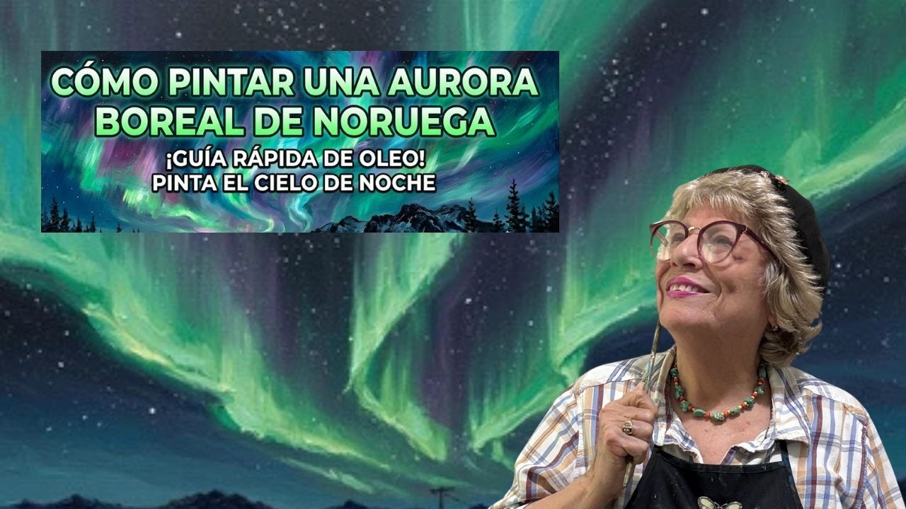 Cómo pintar una aurora borial.