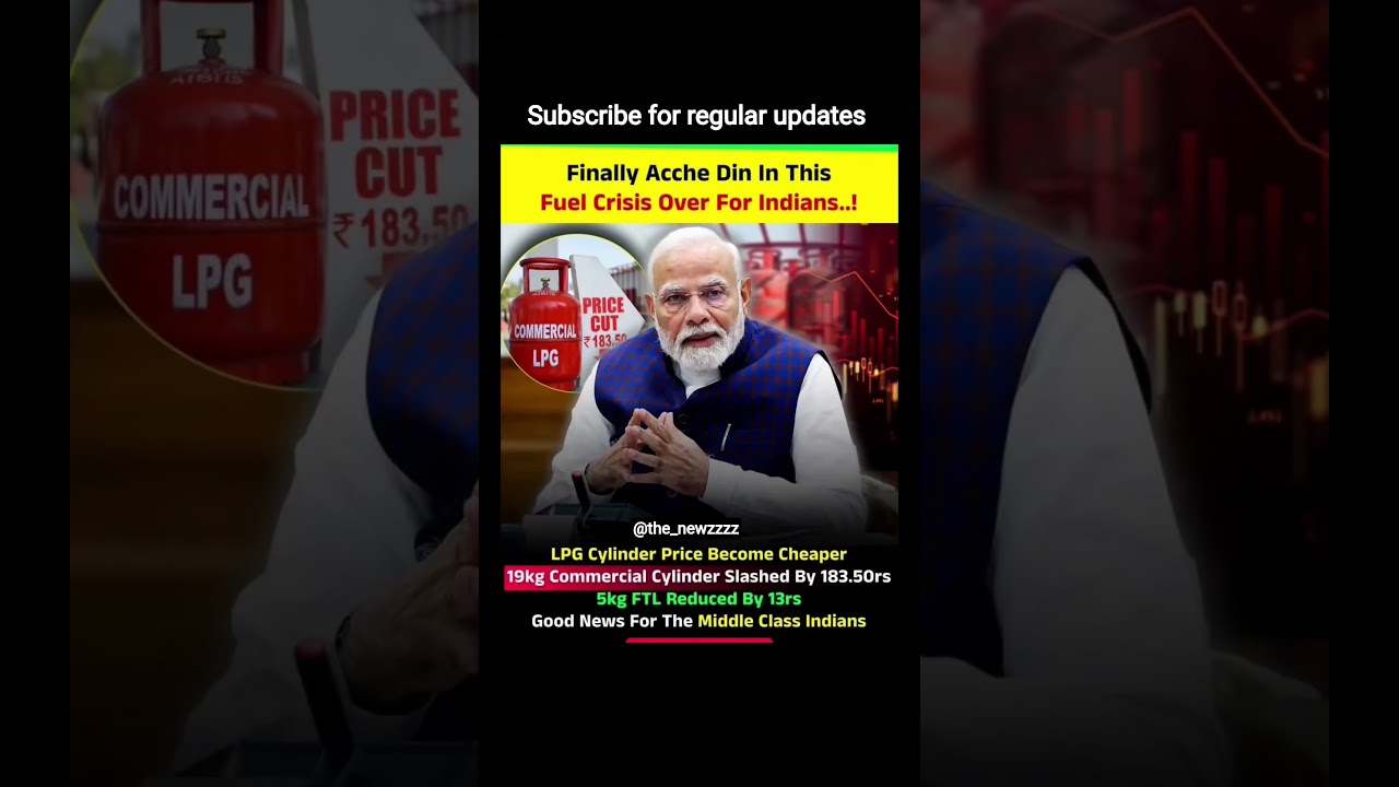 Big Relief: Commercial LPG Cylinder Prices Slashed! ⛽️ New Rates Revealed #shorts #lpg #indiangas