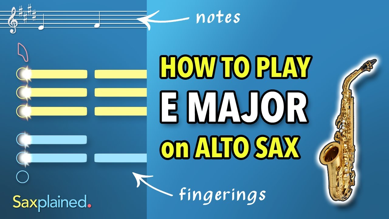 E Major Scale Tutorial (Alto Sax) | Saxplained