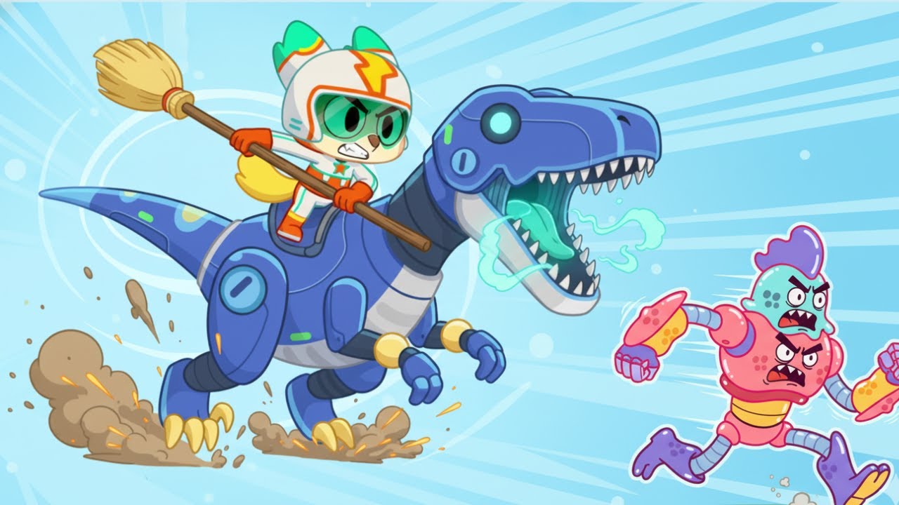 Dinosaur Adventure | Giant Robot Dinosaur | Song Nursery Rhymes | Nuton & Lola