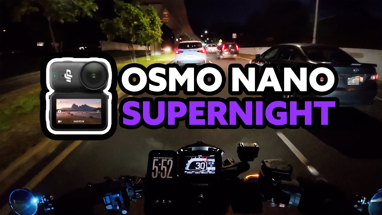 DJI Osmo Nano SuperNight Mode Motovlog Commute
