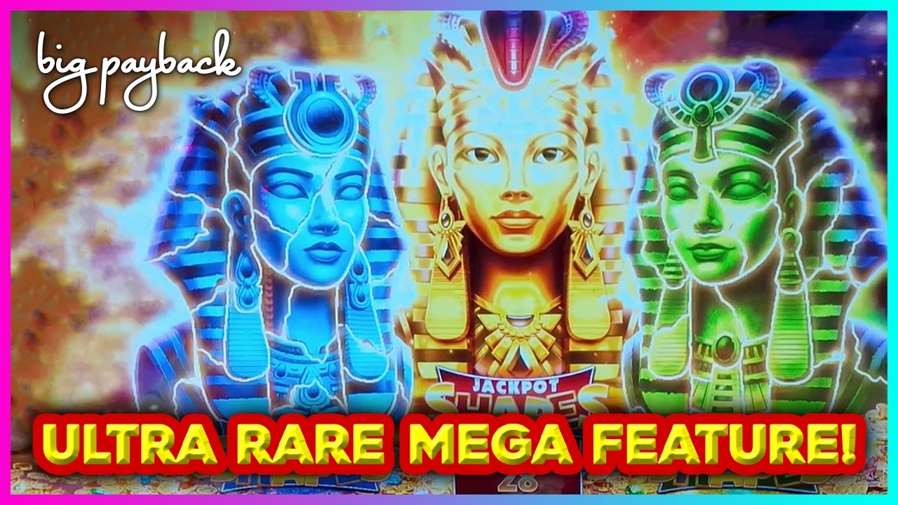 TRIPLE MEGA FEATURE! Pharaoh Link Slots - RARE & AWESOME!