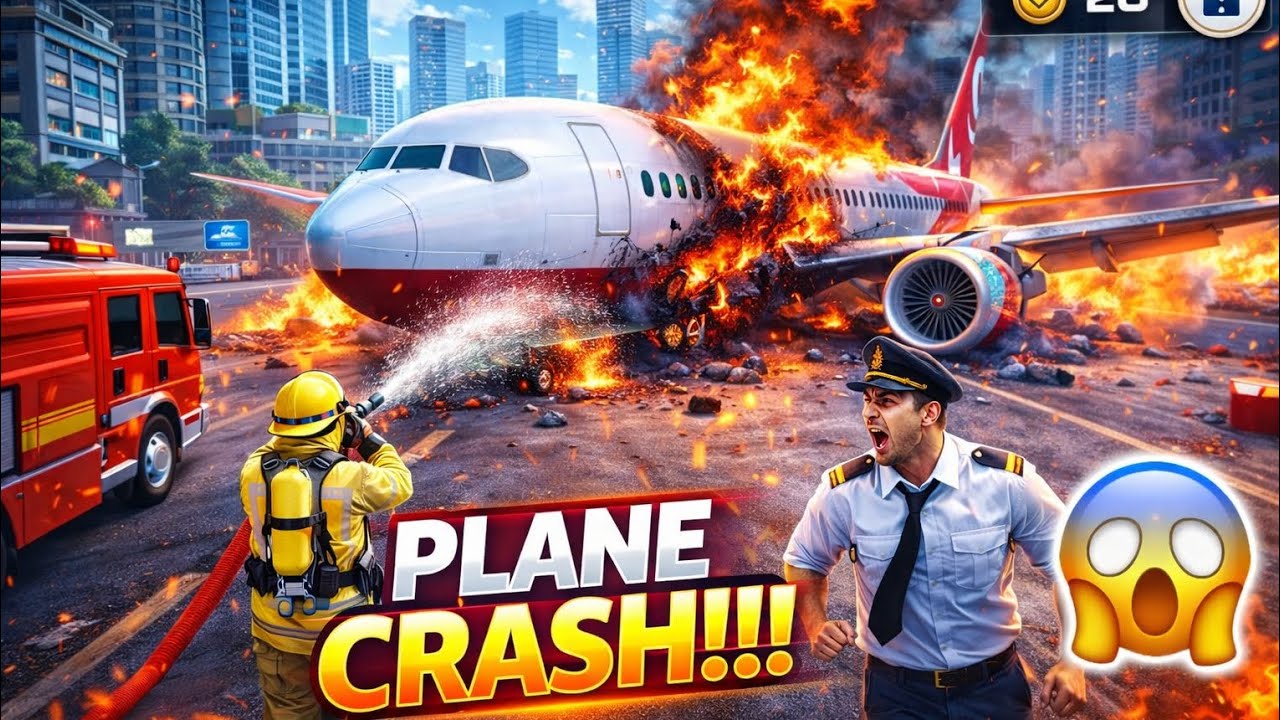 Flight Airplane City Pilot Simulator - Plane Boeing Emergency Landing - Android Gameplay crashed
