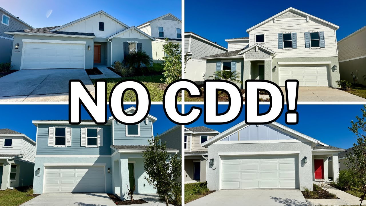 Tour 4 Affordable Parrish Florida New Construction Homes For Sale with NO CDD FEE!