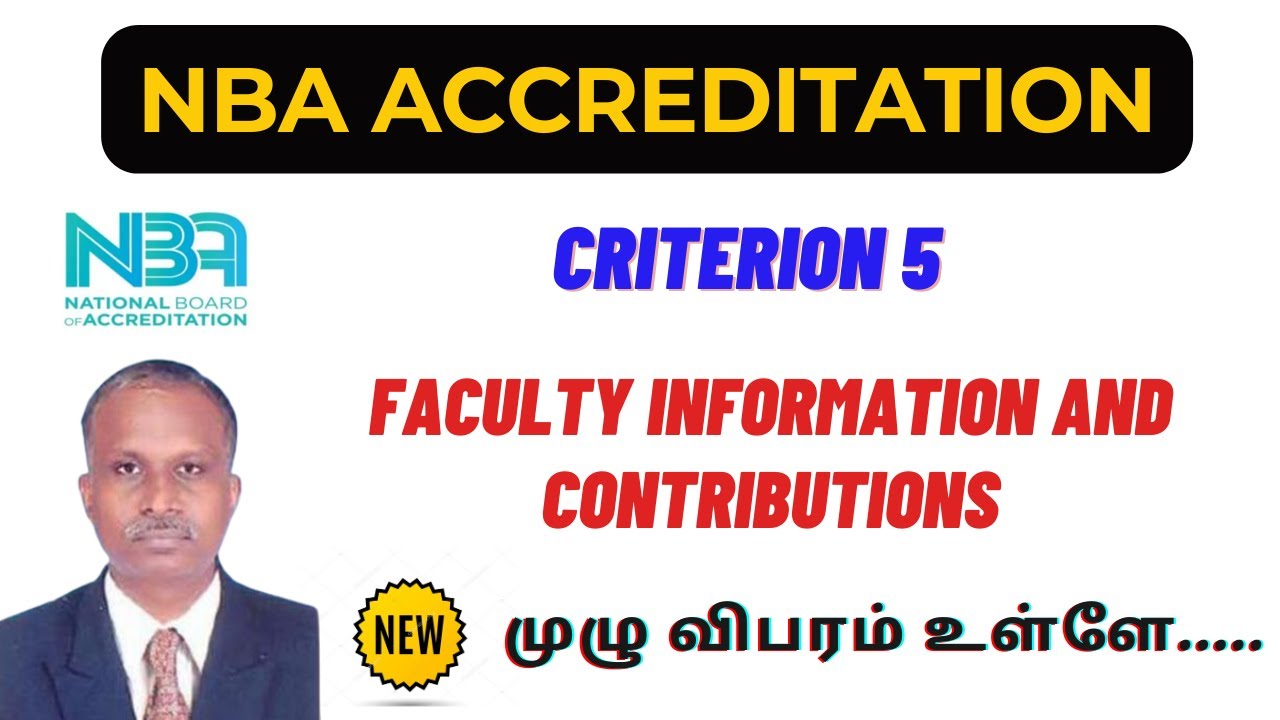 NBA Criterion 5 Faculty Information and Contributions Fully Explained in Tamil