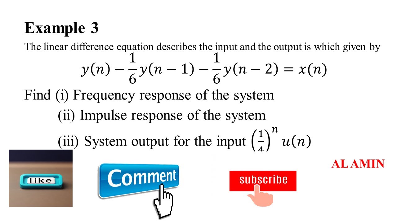 221 Solve Differential Equation using DTFT |  Example  |Discrete Time Fourier Transform | AL AMIN