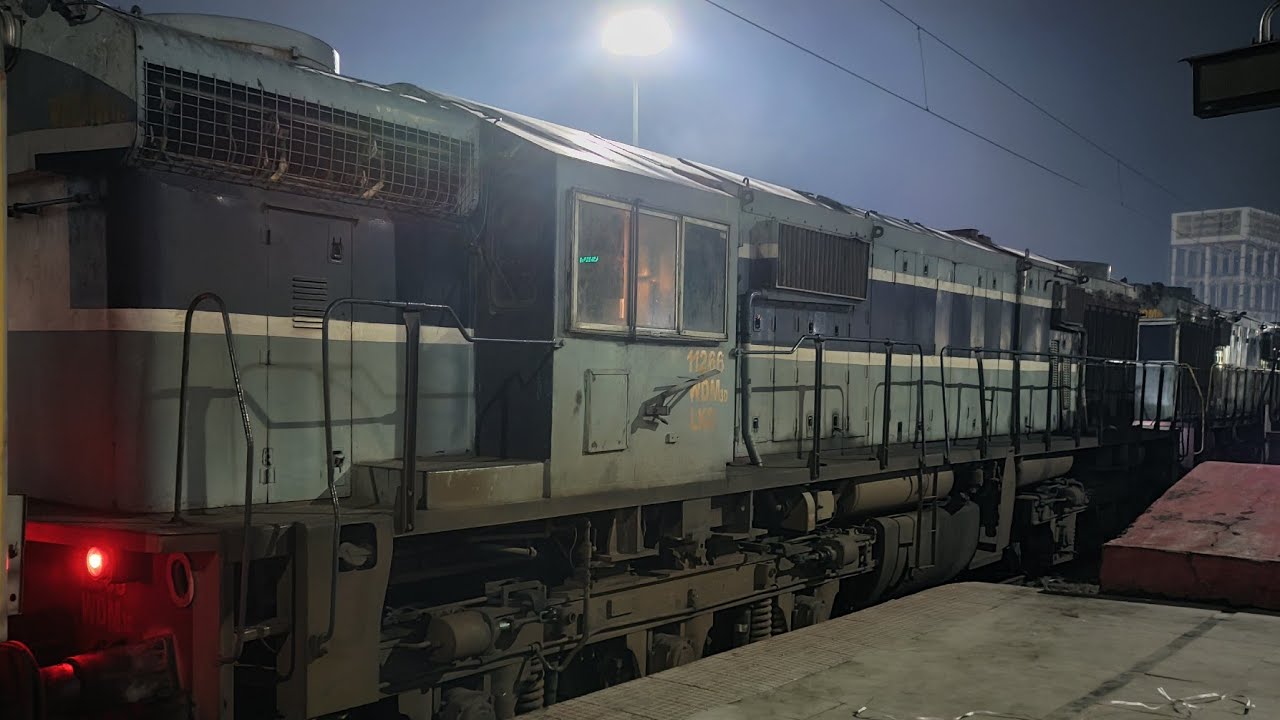 Bikaner-Guwahati Express departing NOQ with LKO WDM3D twins on it's last Diesel Run