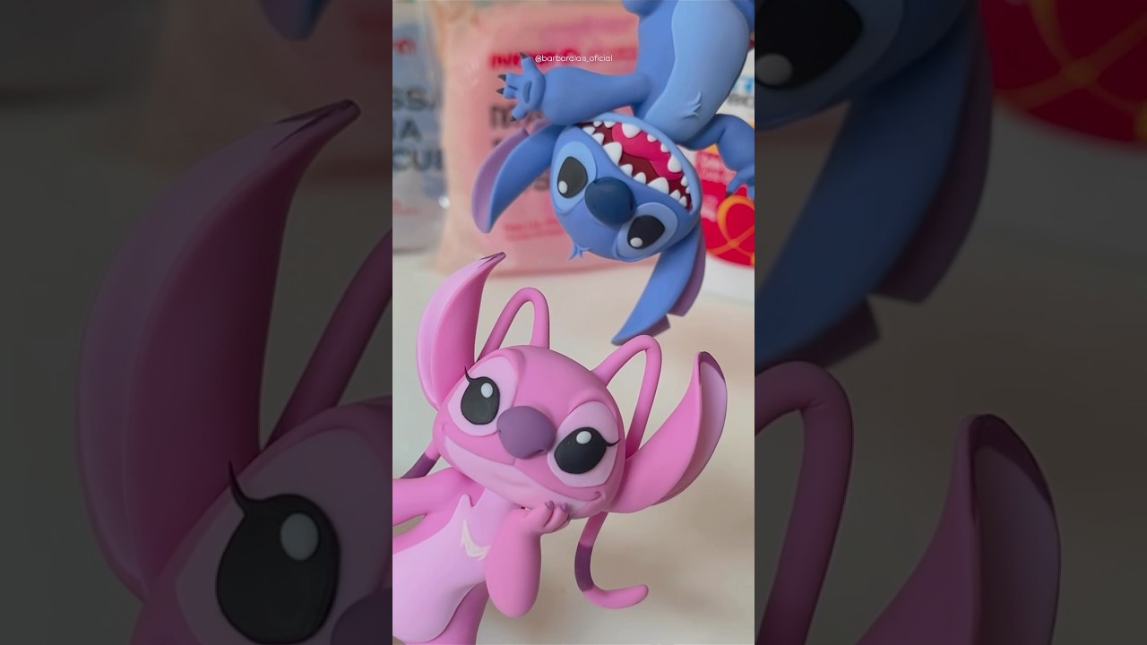 Stitch 💙🩷Angel #biscuit #disney #diy #stitch #liloandstitch2025 #biscuitparainiciantes #angel