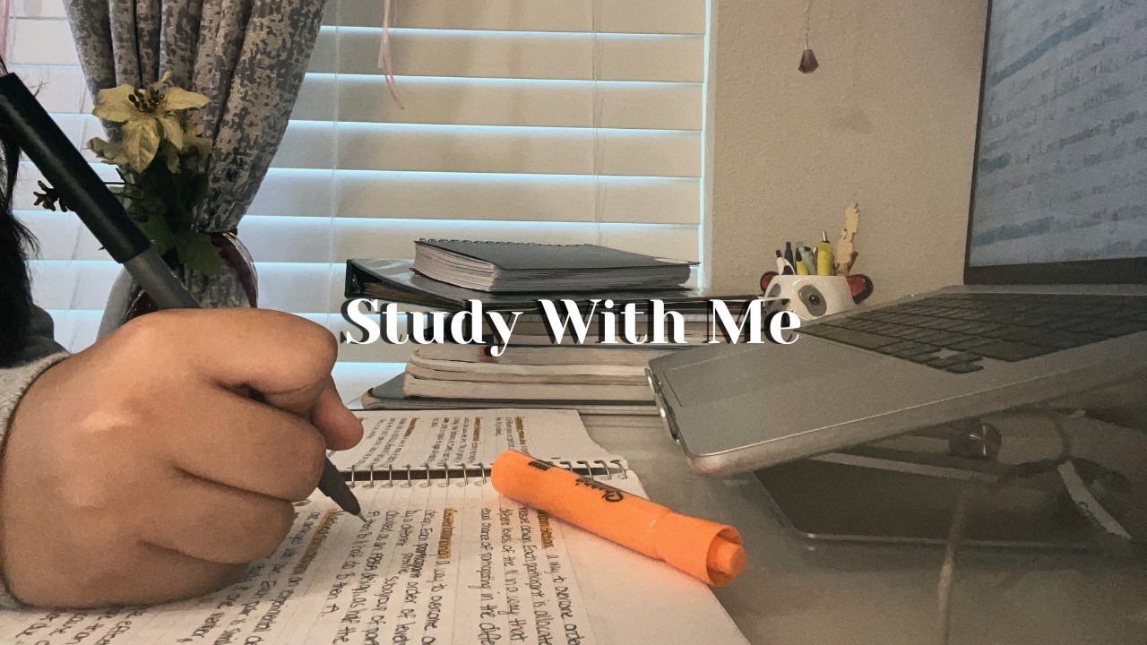 STUDY WITH ME pt. 2 || no music, notetaking asmr, study with me