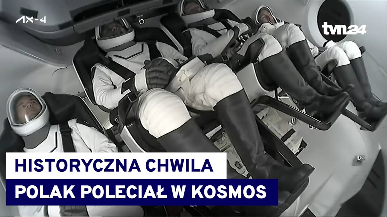 Sławosz Uznański-Wiśniewski poleciał w kosmos! Najważniejsze chwile: start rakiety i przemowa Polaka