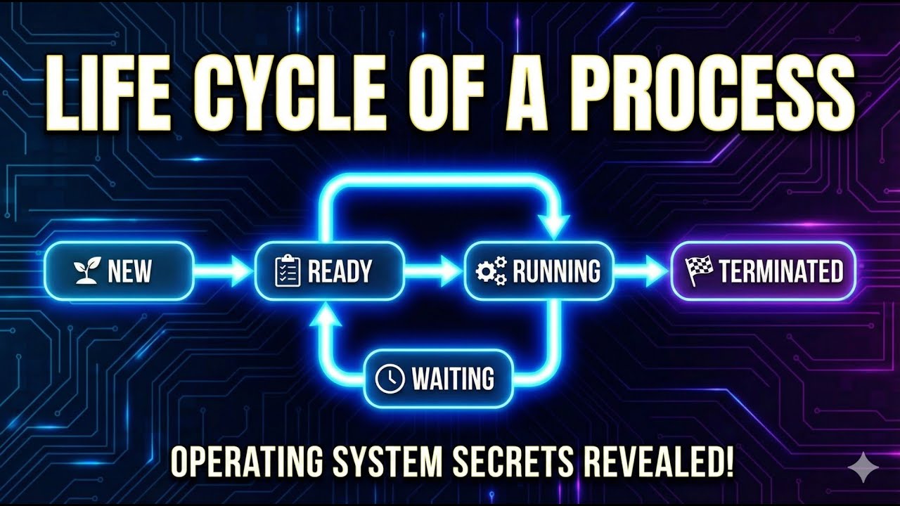 1.6 Process Life Cycle Explained (OS Basics) | | Process States Made Easy (Malayalam)