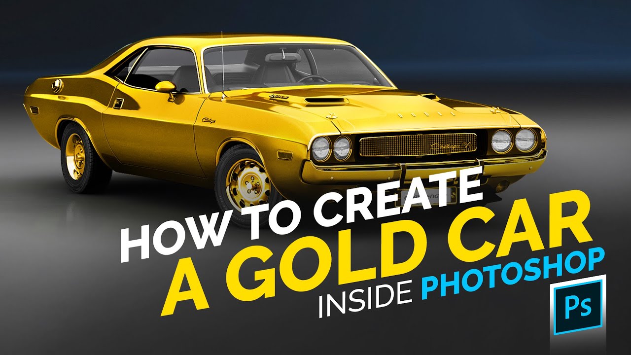 How to convert a Car into Gold Car inside Photoshop | Photoshop Tutorial