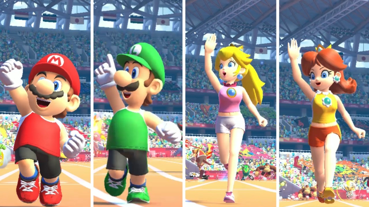 100m ( Hard ) Gameplay : Mario & Sonic At The Olympic Games Tokyo 2020 Mario Luigi Peach Daisy