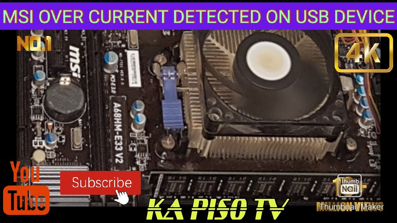 HOW TO REPAIR MSI OVER CURRENT DETECTED ON USB DEVICE [ tagalog tutorial ]