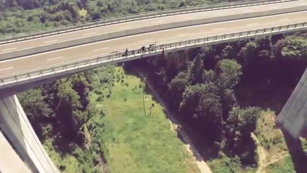 Nejvyšší Bungee Jumping z mostu Hačka u Chomutova