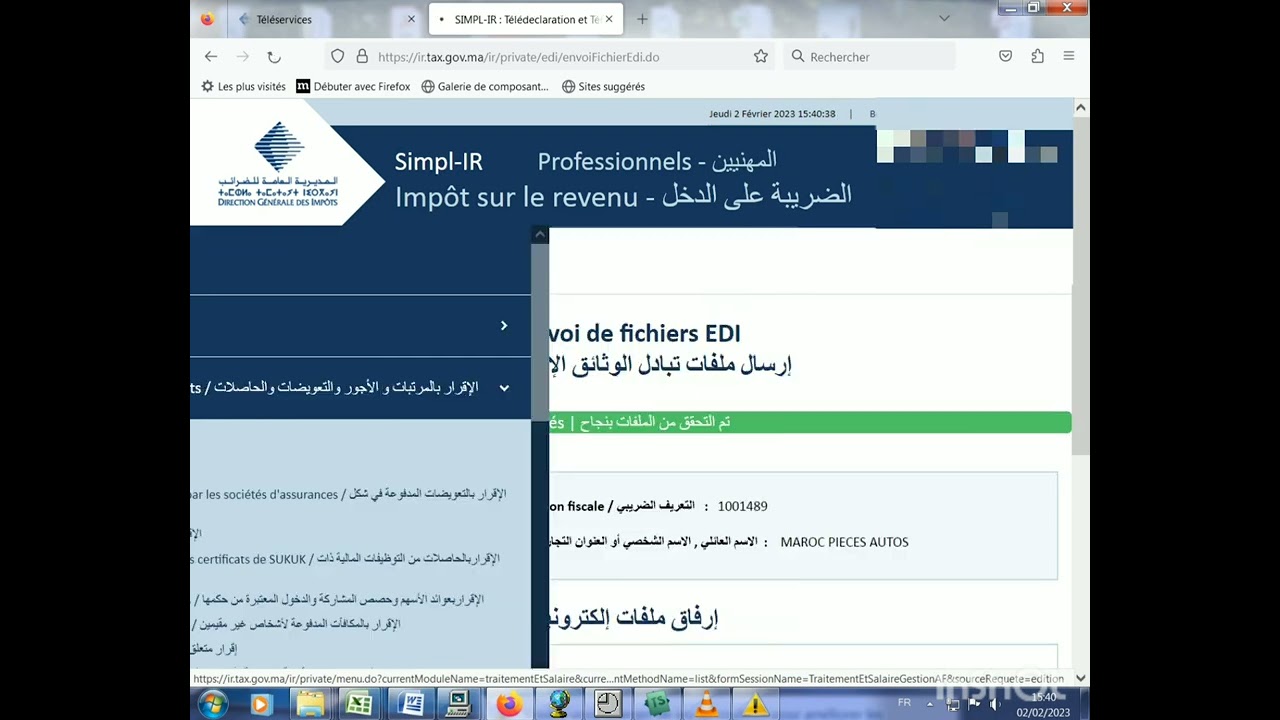 ETAT 9421 Déclaration traitement salaires EDI