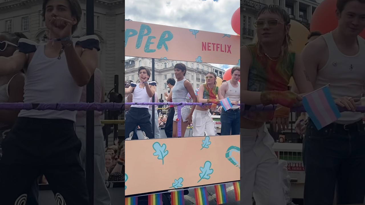 Heartstopper Stars Kit Connor Joe Locke At London Gay Pride #gayman #pride #heartstopper #KitConnor
